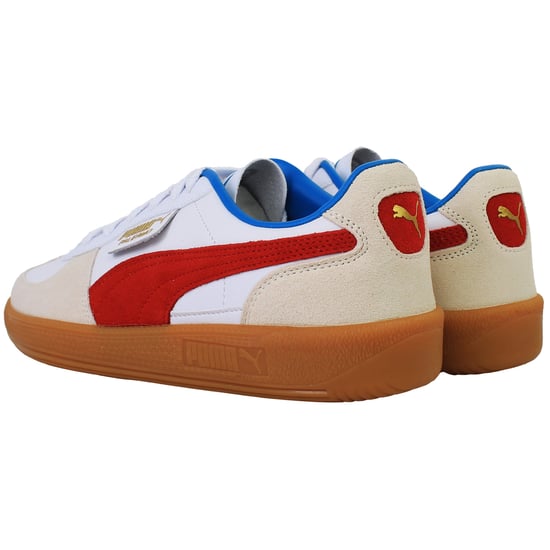 Puma Palermo Mens White/Red Trainers - Image 3