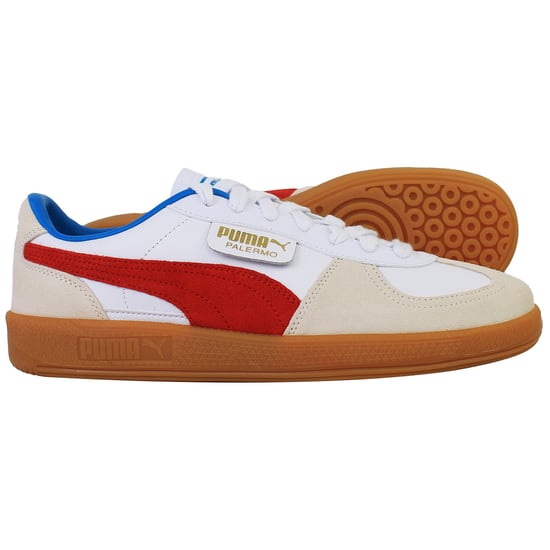 Puma Palermo Mens White/Red Trainers - Image 4