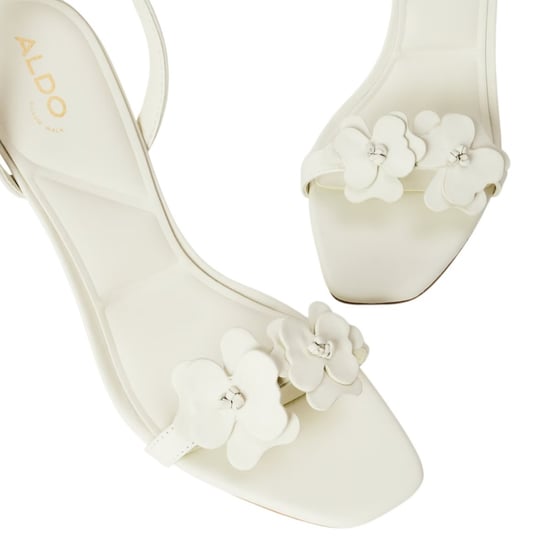 Aldo Dames-hoge hakken met slingback en bloemenprint van Daisylily (Wit) - Image 3