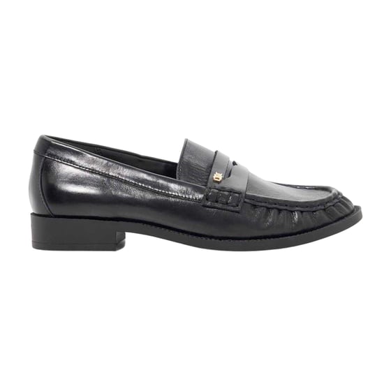 Dune London Galex-pennyloafers i läder för kvinnor/damer (Svart) - Image 1