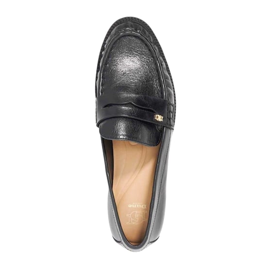 Dune London Galex-pennyloafers i läder för kvinnor/damer (Svart) - Image 3