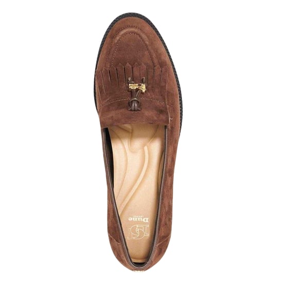 Dune London Globetrot-loafers i mocka för damer (Brun) - Image 3