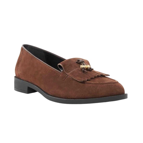 Dune London Globetrot-loafers i mocka för damer (Brun) - Image 4