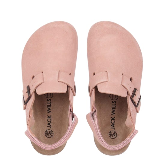 Jack Wills Childrens/Kids Leather Mule Sandals (Blush Pink) - Image 4