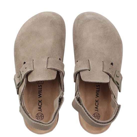 Jack Wills Childrens/Kids Leather Mule Sandals (Taupe) - Image 4