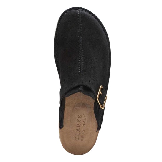Clarks Originals Heren Trek suède muiltjes met open achterkant (Zwart) - Image 4