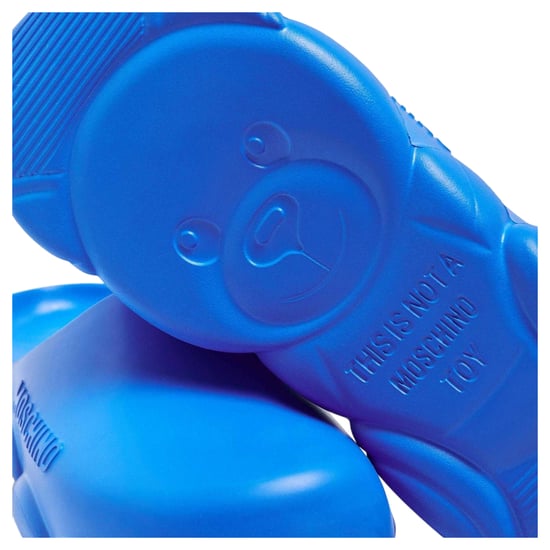 Moschino Mens Flat Sliders (Blue) - Image 4