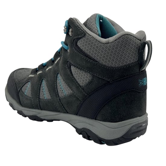 Karrimor Childrens/Kids Mount Leather Walking Shoes (Grey/Teal) - Image 4