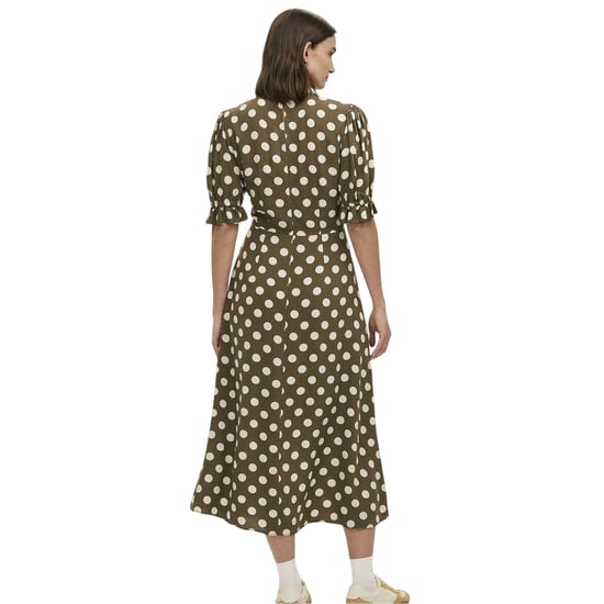 Finery Womens/Ladies Mela Polka Dot Crew Neck Midi Dress (Dark Khaki) - Image 2