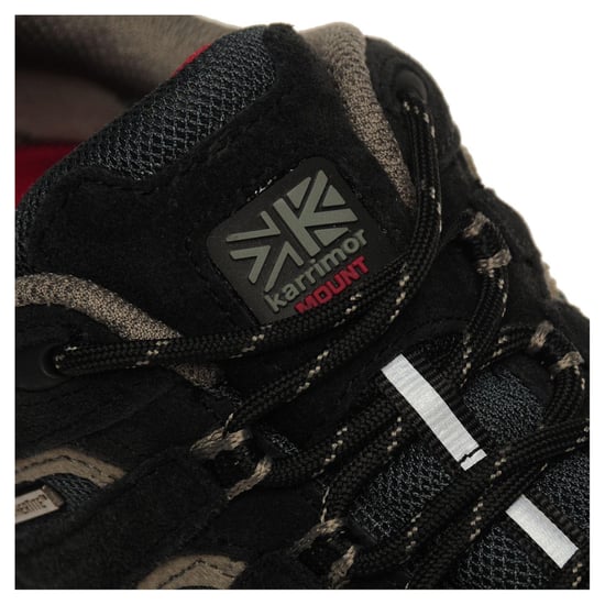 Karrimor Waterdichte wandelschoenen van leer voor kinderen/kleuters (Zwart, Rood) - Image 4