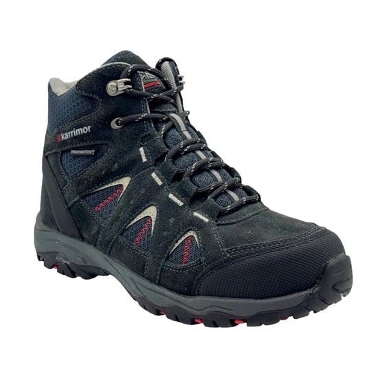 Karrimor Childrens/Kids Mount Leather Walking Shoes (Black/Red) - Image 4