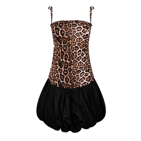 AmyLynn Womens/Ladies Ultra Peplum Square Neck Mini Dress (Leopard) - Image 5