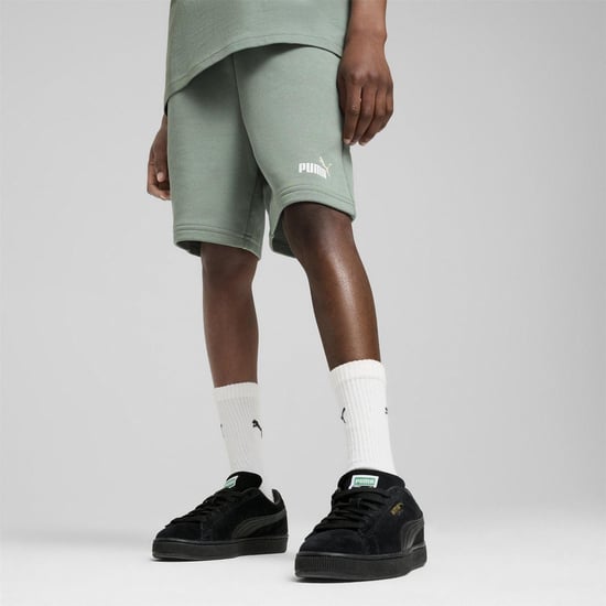 Puma Fleece-short met logo voor jongens, normale pasvorm (Groen) - Image 3