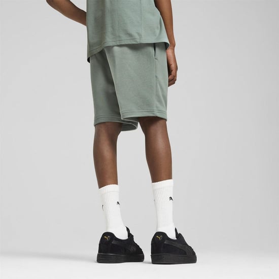 Puma Fleece-short met logo voor jongens, normale pasvorm (Groen) - Image 4