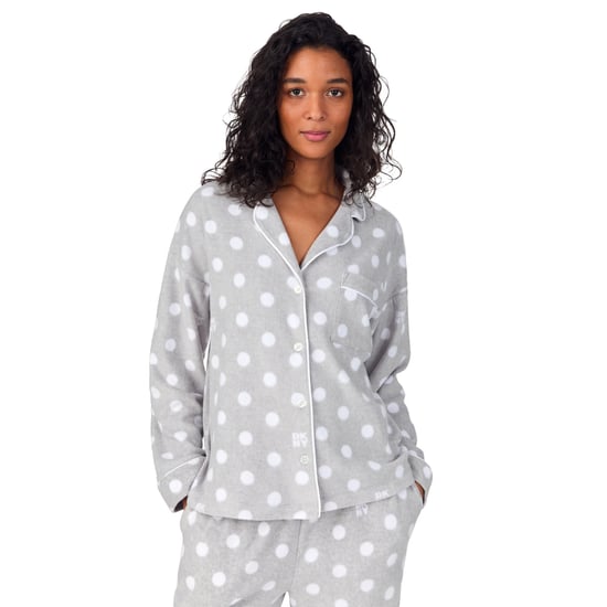 DKNY Fleece Long Sleeve Top & Pant Set Grey Dot - Image 4