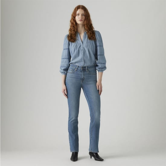 Women's Levis 725 High Rise Bootcut Blue Wav in HINT OF TINT - Image 2