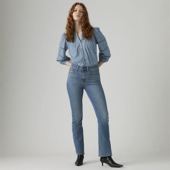 Women's Levis 725 High Rise Bootcut Blue Wav in HINT OF TINT - Image 6
