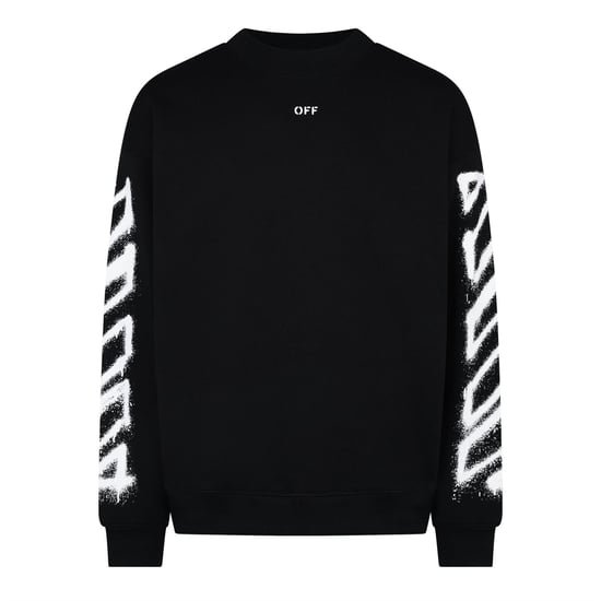 Women's Off White Off Spray Arrow Swt in Black - Image 1