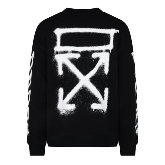 Women's Off White Off Spray Arrow Swt in Black - Image 2