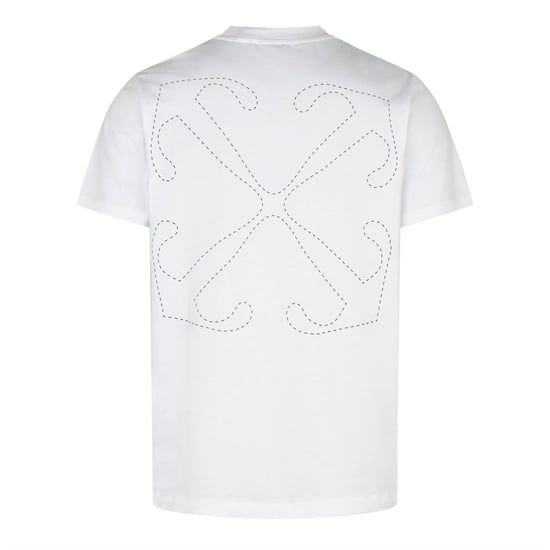 Men's Off White Off Stitch Arrow Slm in White - Image 2