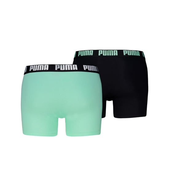Men's Puma Plain Design Boxer with Logo in Mint - Image 2