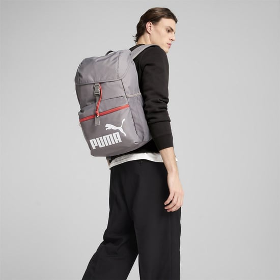 Accessories Puma Phase Hooded Backpack Mens in Cast Iron - Image 6