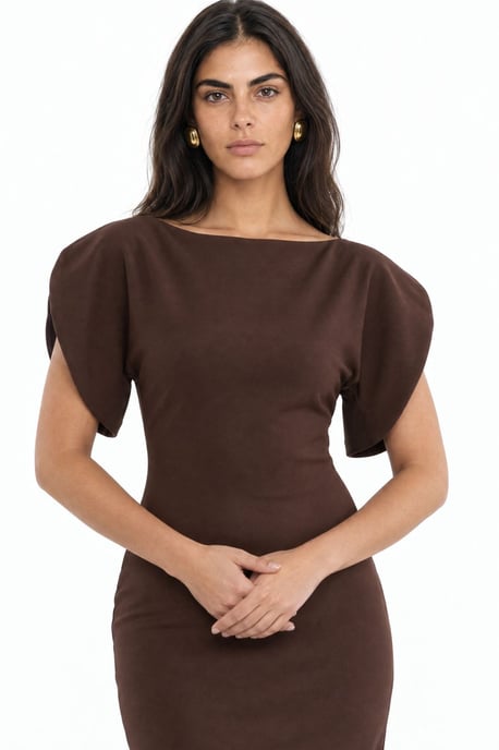Women's Crew Neck Midi Dress - Image 3
