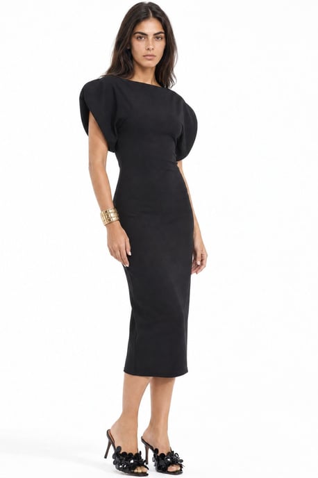 Women's Crew Neck Midi Dress - Image 3