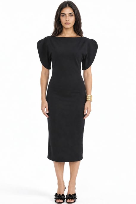 Women's Crew Neck Midi Dress - Image 4