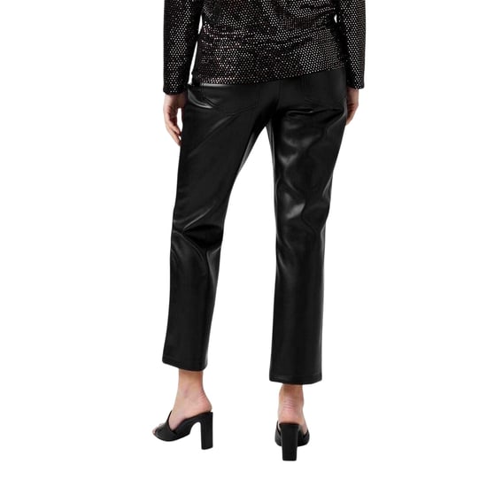 Biba PU-broek met rechte pijpen voor dames (Zwart) - Image 3