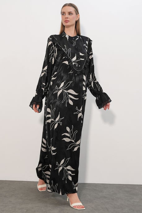 Floral Crew Neck Maxi Dress - Image 2