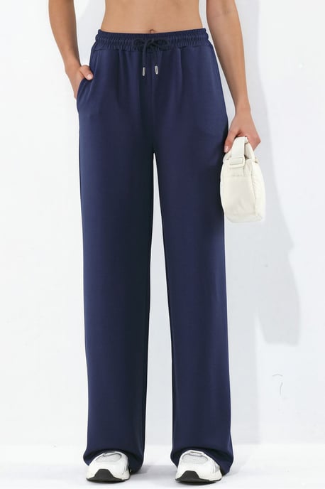 Modal Touch Basic Sweatshirt & Wide Leg Pants Two-Piece Coord Set - Image 4