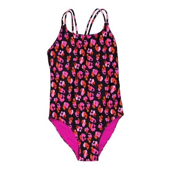 Biba Meisjeszwempak met luipaardprint en gekruiste bandjes op de rug (Roze) - Image 1
