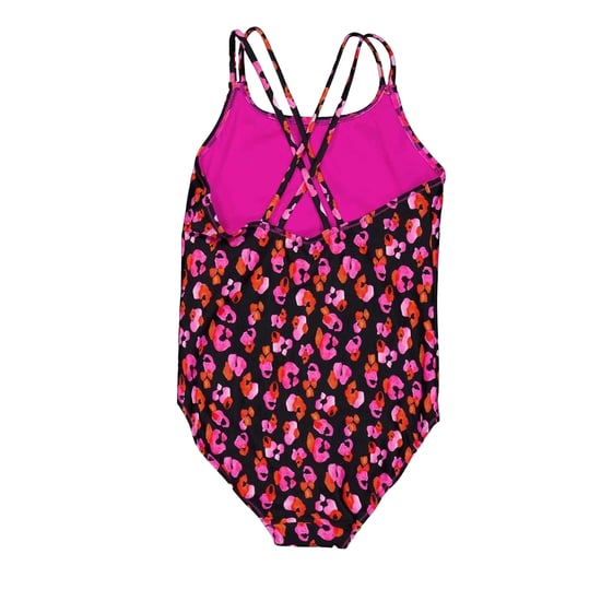 Biba Meisjeszwempak met luipaardprint en gekruiste bandjes op de rug (Roze) - Image 2