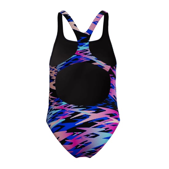 Speedo Meisjes Hyper Boom Allover Medalist camouflage-eendelig zwempak (Zwart/roze) - Image 2