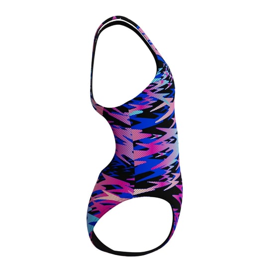 Speedo Meisjes Hyper Boom Allover Medalist camouflage-eendelig zwempak (Zwart/roze) - Image 4