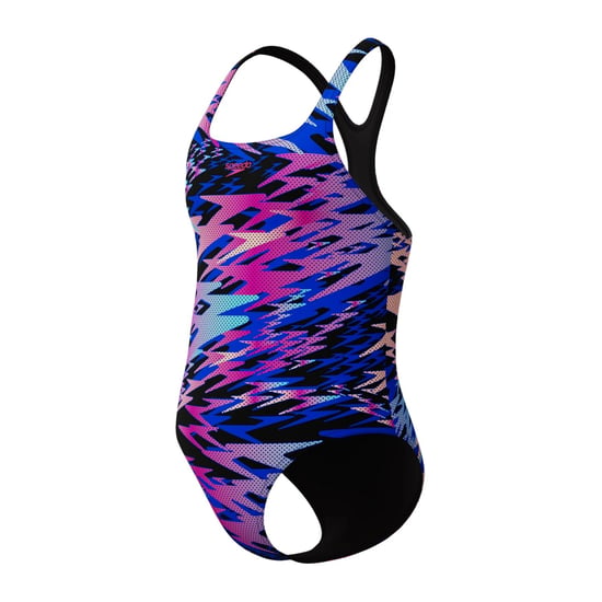 Speedo Meisjes Hyper Boom Allover Medalist camouflage-eendelig zwempak (Zwart/roze) - Image 5