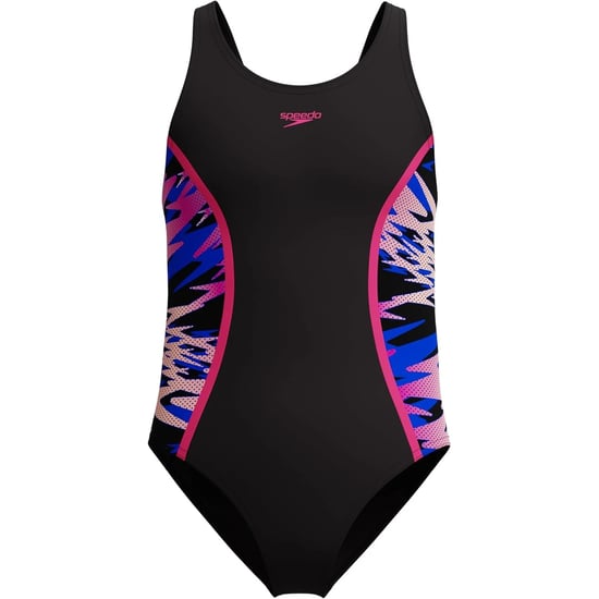 Speedo Teen Hyperboom Splice eendelig zwempak (Zwart/roze) - Image 1
