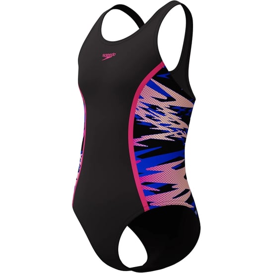 Speedo Teen Hyperboom Splice eendelig zwempak (Zwart/roze) - Image 5