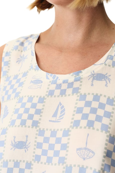 Sun Kissed Checked Strappy Pajama Top - Image 3