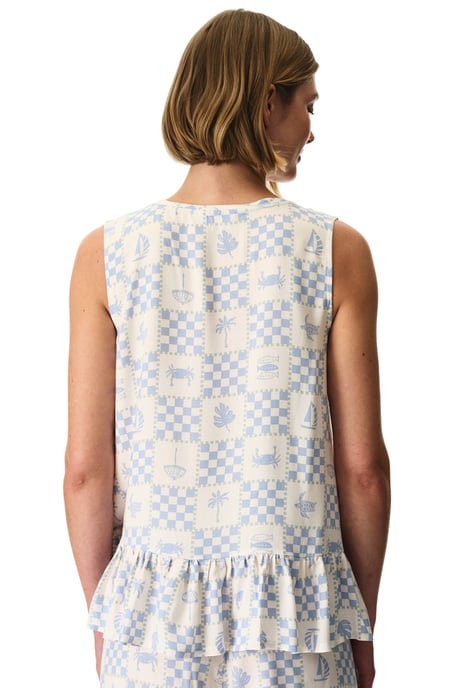 Sun Kissed Checked Strappy Pajama Top - Image 4