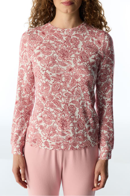 Countryside pyjamatop met bloemenprint en lange mouwen - Image 3