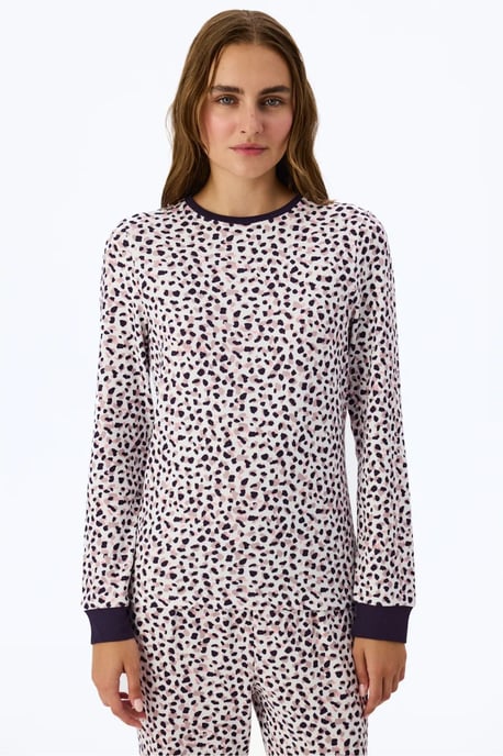 Midnight Mood Bedrukte pyjamatop met lange mouwen - Image 5
