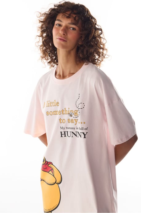 Winnie The Pooh Bear Print Short Sleeve Nightgown - Image 3