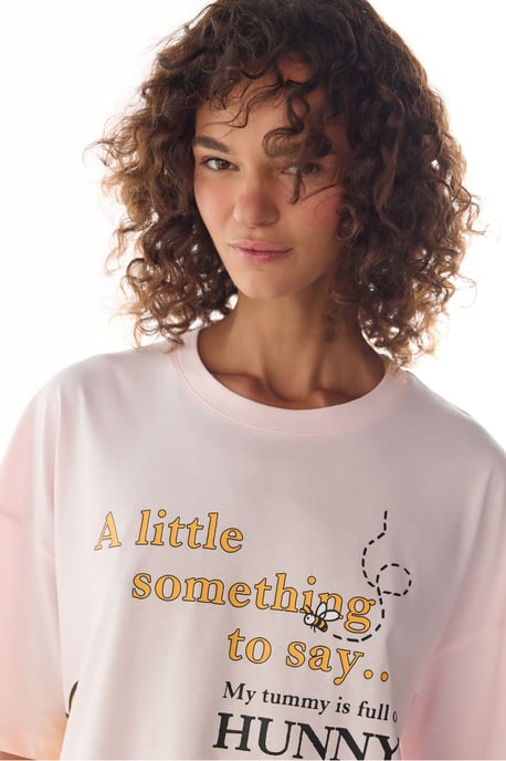 Winnie The Pooh Bear Print Short Sleeve Nightgown - Image 4
