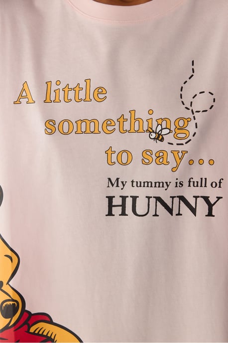 Winnie The Pooh Bear Print Short Sleeve Nightgown - Image 5