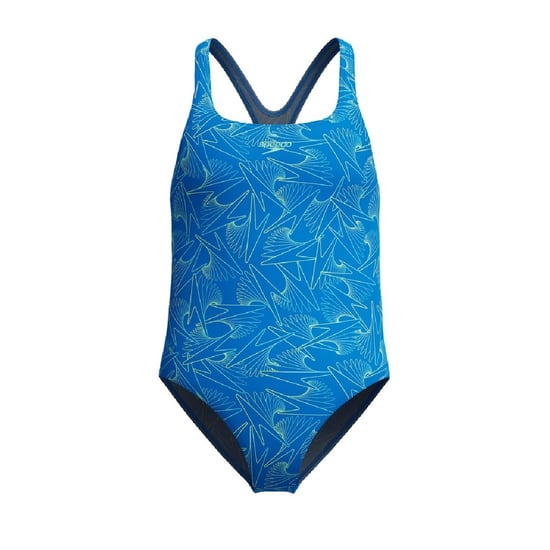 Speedo Meisjes Hyperboom Medalist All-Over Print Eendelig Zwempak (Lagune Blauw) - Image 1