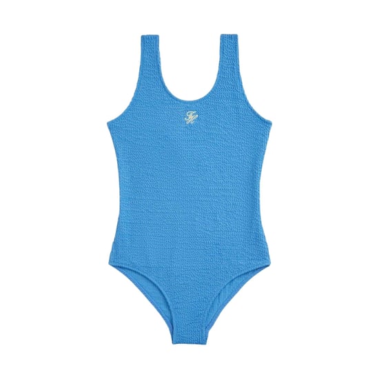 Tommy Hilfiger Eendelig zwempak met ronde hals voor meisjes (Blauw) - Image 2