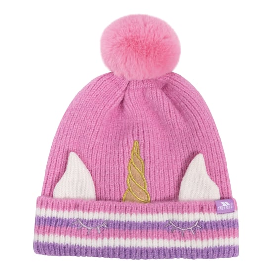 Trespass Girls Magic Horn Fleece Lined Beanie (Light Pink) - Image 1
