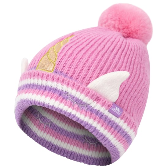 Trespass Girls Magic Horn Fleece Lined Beanie (Light Pink) - Image 2